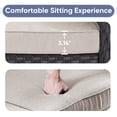 thumbnail image 4 of POCASSY 5 Pieces Patio Furniture Set with Patio Glider Loveseat Swivel Patio Chair Coffee Table and Side Table, Black Wicker Beige Cushion, 4 of 13