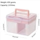 thumbnail image 4 of 2X Caja de Almacenamiento Apilable Transparente para Manualidades con Bandeja de Almacenamiento Contenedor de Almacenamiento Multiusos de PláStico Estuche de Viaje PortáTil, Rosa, 4 of 5