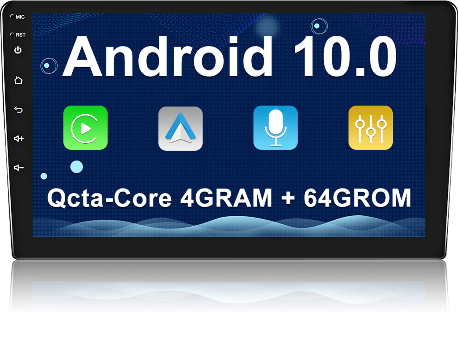 Wifi 4G+64G Kamera 10.1" Autoradio GPS 2Din Navi Android 10 Car Play RDS FM DAB 