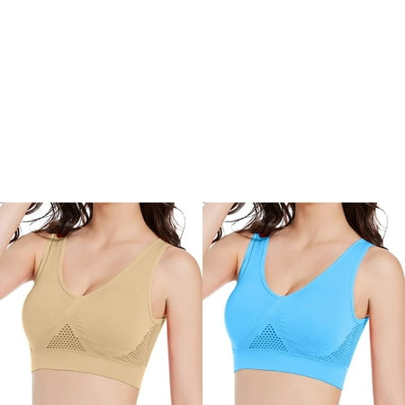 Wijhcboe 2 Pack New Maternity Strapless Bra Women Yoga Gym Fitness Women Bras Sports Bra Push Up Women Bras Wireless Full Coverage Hollow Bra Workout Gym Women S Sports Bras Yoga Compression Sports