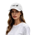 thumbnail image 3 of Dolly Baseball Hat Washed Denim Printed Baseball Cap Distressed Denim Hat With Curved Brim And Adjustable Strap One Size, 3 of 6