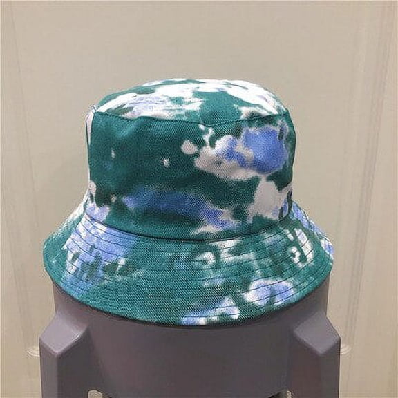 COCOpeaunt Double-sided Wearing Cap Visor Bucket Hat Men Women sun hat Street Trend Hat Women Tie-dyed Ink Painting Pattern Fisherman Hat