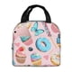 thumbnail image 1 of Disketp Cupcakes and Donuts Bolsa Térmica para Almuerzo para Hombre y Mujer, Ideal para Trabajo, Senderismo y Picnic, 1 of 8