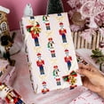thumbnail image 4 of HOMERAL Christmas Wrapping Paper Roll - Pink Gift Wrap with Nutcracker, Candy Cane, and bowknot - Perfect for Christmas - 17 Inch X 33 Feet, 4 of 6