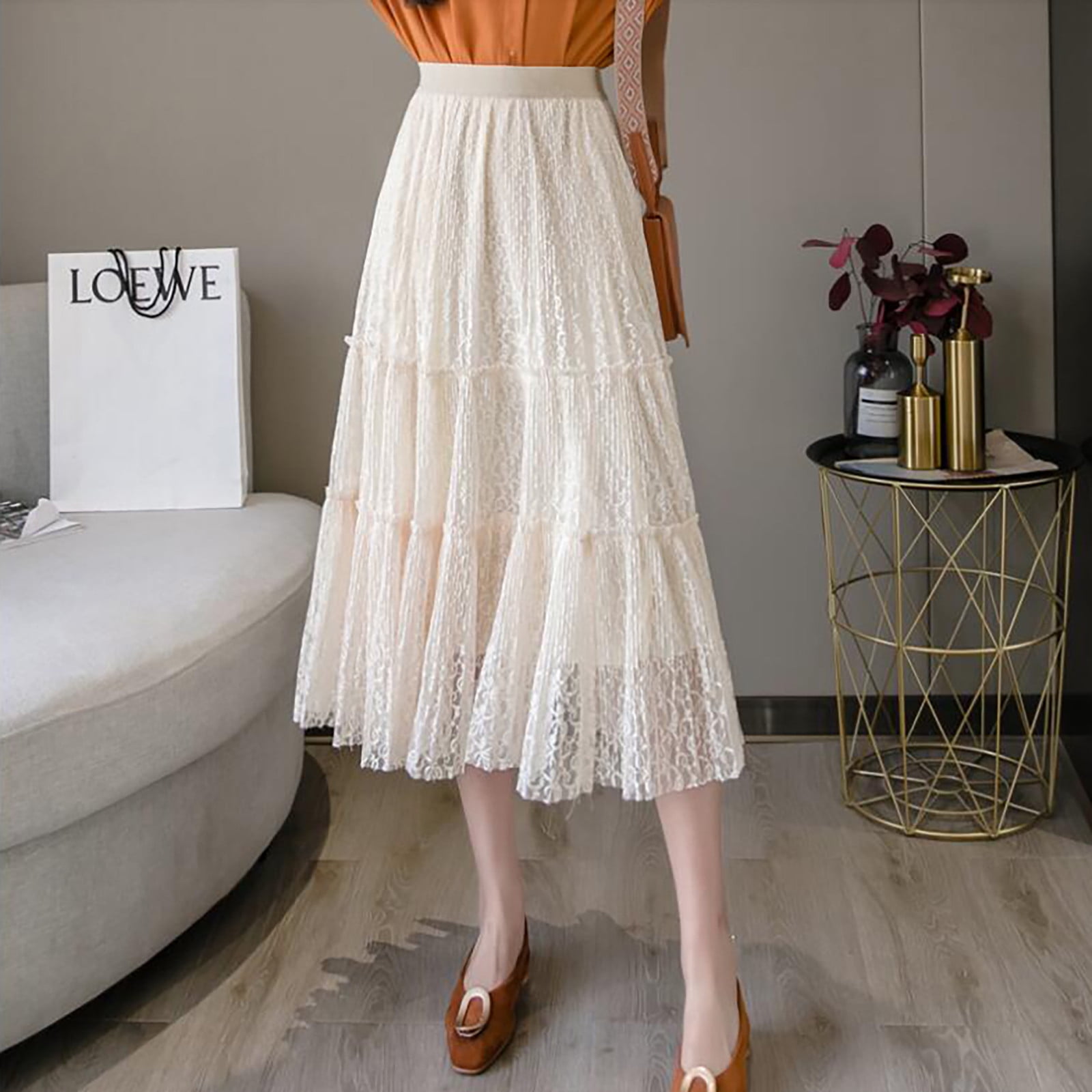 High waisted leather fringe skirt hotsell
