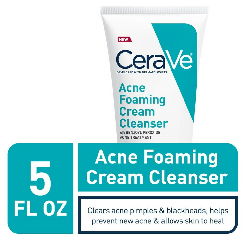 CeraVe Acne Foaming Cream Face Cleanser, Facial Cleanser for Oily Skin