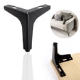 thumbnail image 6 of Furniture Legs Ecohintz Solid Metal Hairpin Furniture Legs - Heavy-Duty Sofa, Table & Cabinet Feet for Dresser/Nightstand, Rustic Industrial Style, Easy Installation, Cabinet Feet, Black, 6 of 9