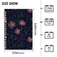 thumbnail image 2 of FORMRS 1-Subject Spiral Notebook 8" x 5" College Ruled 60 Refillable Sheet A5 Hard Cover, Red and White Fireworks Pattern, 2 of 7