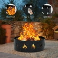 thumbnail image 4 of AKDSteel 36 Inch Heavy Duty Fire Pit Ring, 2.5mm Thick Carbon Steel Liner, Smokeless Outdoor Insert For Patio Or Camping, 4 of 9