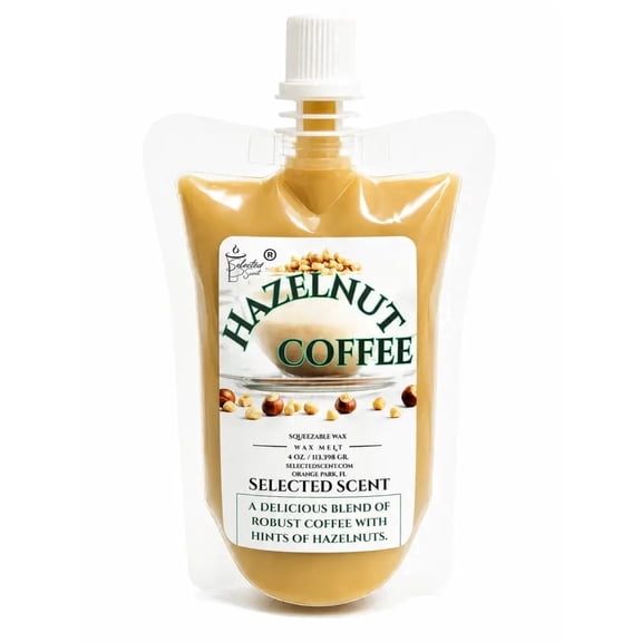 Hazelnut Coffee Squeezable Wax Melt Long Lasting Fragrance Wax (4 Ounces)