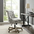 thumbnail image 2 of Linon Ragan Task Chairs with Adjustable Height and Swivel, 275 lb. Capacity, Off-White Floral, 2 of 10