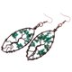 thumbnail image 5 of Pendientes de cristal Oreja de árbol Cuelga para los oí de bronce Multicolor Verde Sunnimix Pendientes, 5 of 8