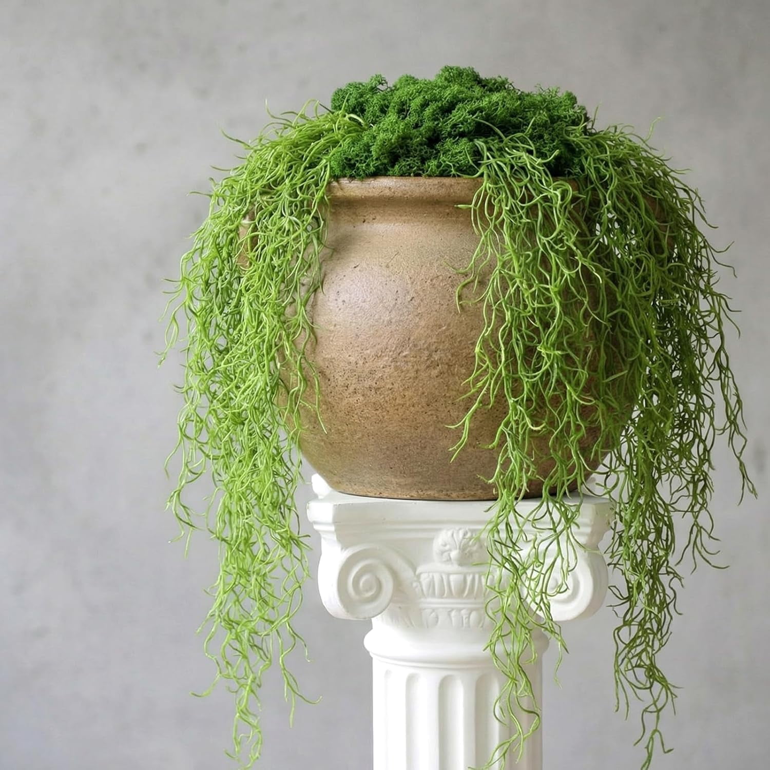 Fake Spanish Moss (6 Pack, 33" Long) – Realistic Artificial Hanging Moss for Terrariums, DIY Crafts & Faux Decor, Easter Basket Stuffers
