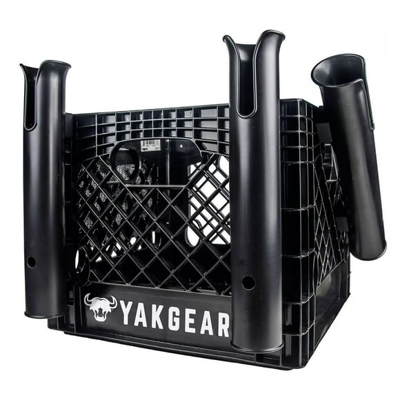 Yak Gear Kayak Crate 01-0006-01 13 Inch x 13 Inch; Black; Plastic; Basic Angler Kit; With YakGear Logo