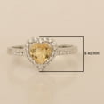thumbnail image 3 of 5 MM Heart Shape Citrine 925 Sterling Silver Solitaire Women's Mother's Day Gift Ring, 3 of 7