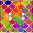 thumbnail image 1 of Metal Light Switch Plate Outlet Cover Mermaid Colorful MER007, 1 of 13