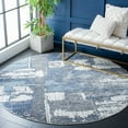 thumbnail image 2 of SAFAVIEH Lagoon Mortimer Distressed Area Rug, Gray/Blue, 6'7" x 6'7" Round, 2 of 8
