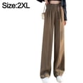 thumbnail image 2 of Pantalones Palazzo para mujer, pantalones casuales de cintura alta con elástico dividido y pierna ancha para mujer, 2 of 6