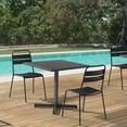 thumbnail image 1 of Whiteline Modern Living DT1679-GRY Table à Manger Pliante Carrée Extérieure Grise en Acier, 1 of 5