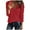 Red, variant on ATOYSOY Women's Fashion Solid Color Pullover Workout Long Sleeve Tees Fall Winter Loose Waffle Tops Casual Cotton Ribbed Shirts Retro V Neck Sweatshirts Outwear Pink S