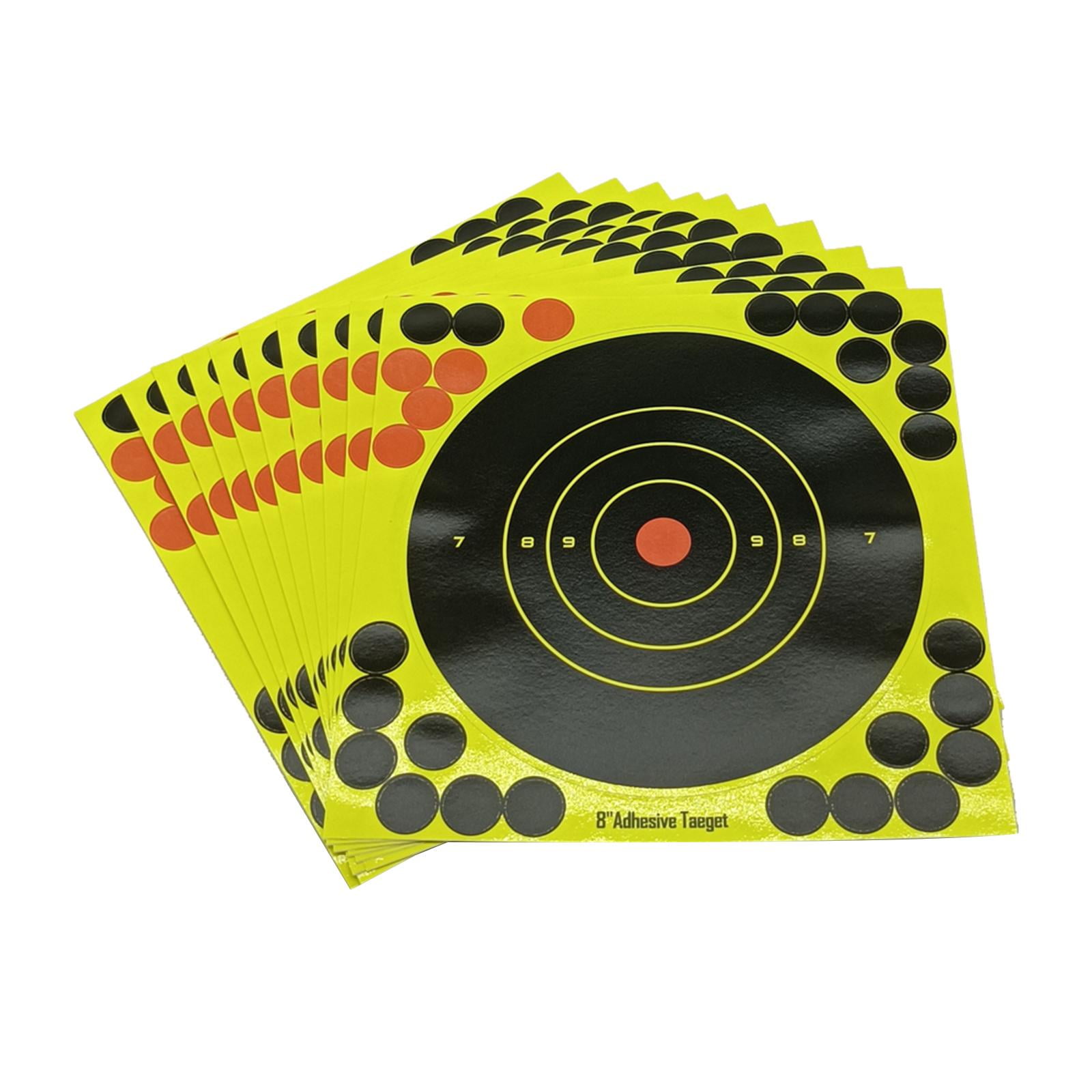 10 Pcs Paper Reactive Splatter Shooting Target 8" Paper Target Stickers