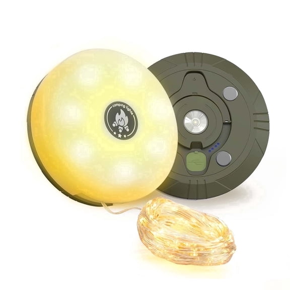 Luvan Outdoor Camping Lights String,Waterproof Rechargeable Tent Light Emergency Lantern for Garden,Yard,Hiking,Fishing,Home