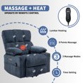 thumbnail image 2 of Large Power Lift Recliner Chair with Massage and Heat, for Big and Tall Elderly People, 8-Point Vibration Massage and Lumbar Heating, Two Cup Holders and USB Charge Port, 2 of 7