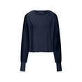 thumbnail image 6 of tarylea Yoga Tops for Women Cross Back Keyhole Crew Neck Shirts Long Sleeve Casual Loose Tops Athletic Gym Shirts, 6 of 9