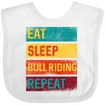 thumbnail image 3 of Inktastic Bull Riding Rodeo Eat Sleep Bull Riding Repeat Boys or Girls Baby Bib, 3 of 4