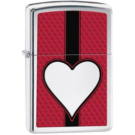 Zippo Chrome Heart High Polish Chrome Lighter
