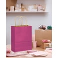 thumbnail image 5 of Large Kraft Paper Bags with Handles 13"x10"x5" 32 pcs Gift Paper Bag Rosy Solid Color Bags（Large Size）, 5 of 12