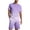 Purple A, variant on ZQUUVOU Men's Gradient Print Sport Set Short Sleeve Fitted Tee and Elastic Waist Shorts Athletic 2 Piece Gym Training Outfit Purple