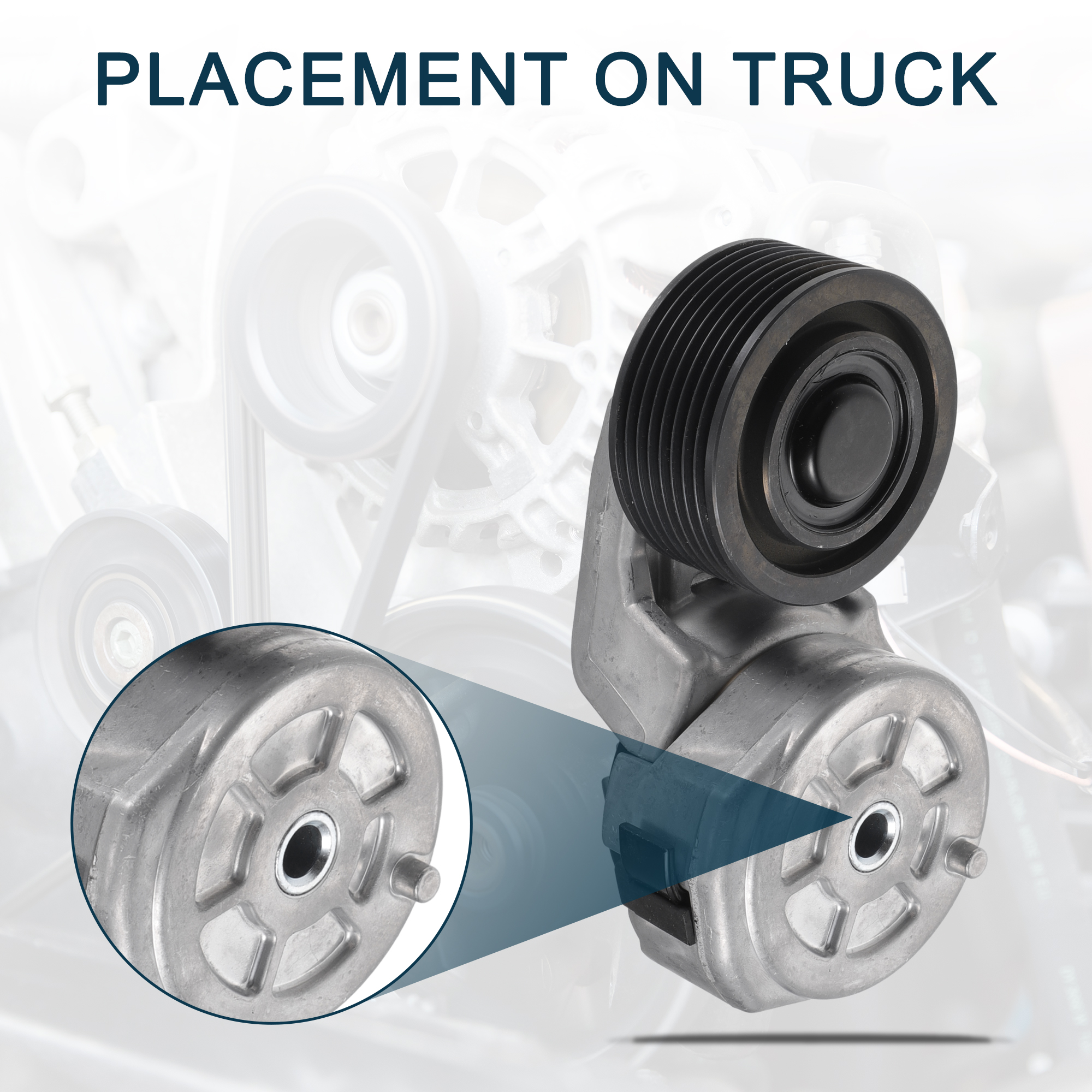 Belt Tensioner Assembly Durable No.3936213 Inner Truck Accessory Drive Belt Tensioner Silver Tone