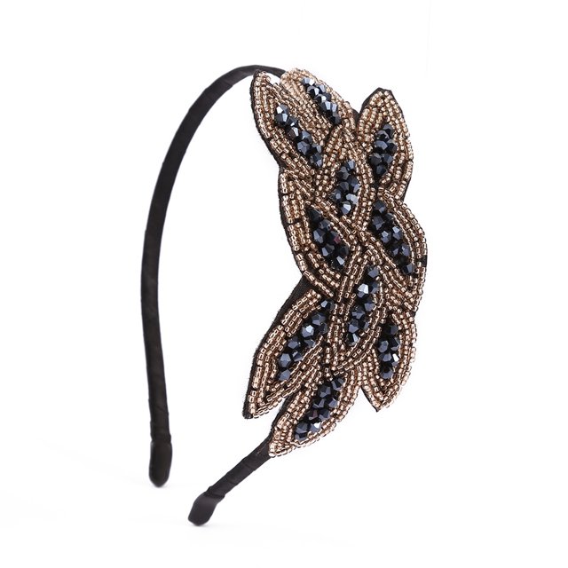 Accesorios para el cabello étnicos bohemios, elegantes, de moda, de lujo, hechos a mano, con cuentas de cristal, para banquetes, mascaradas