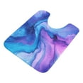 thumbnail image 2 of 2 Piece Soft Bathroom Rug Set Blue and Purple Background Bath Mat and U-Shaped Toilet Contour Rug (16"x24"+20"x24"), 2 of 8