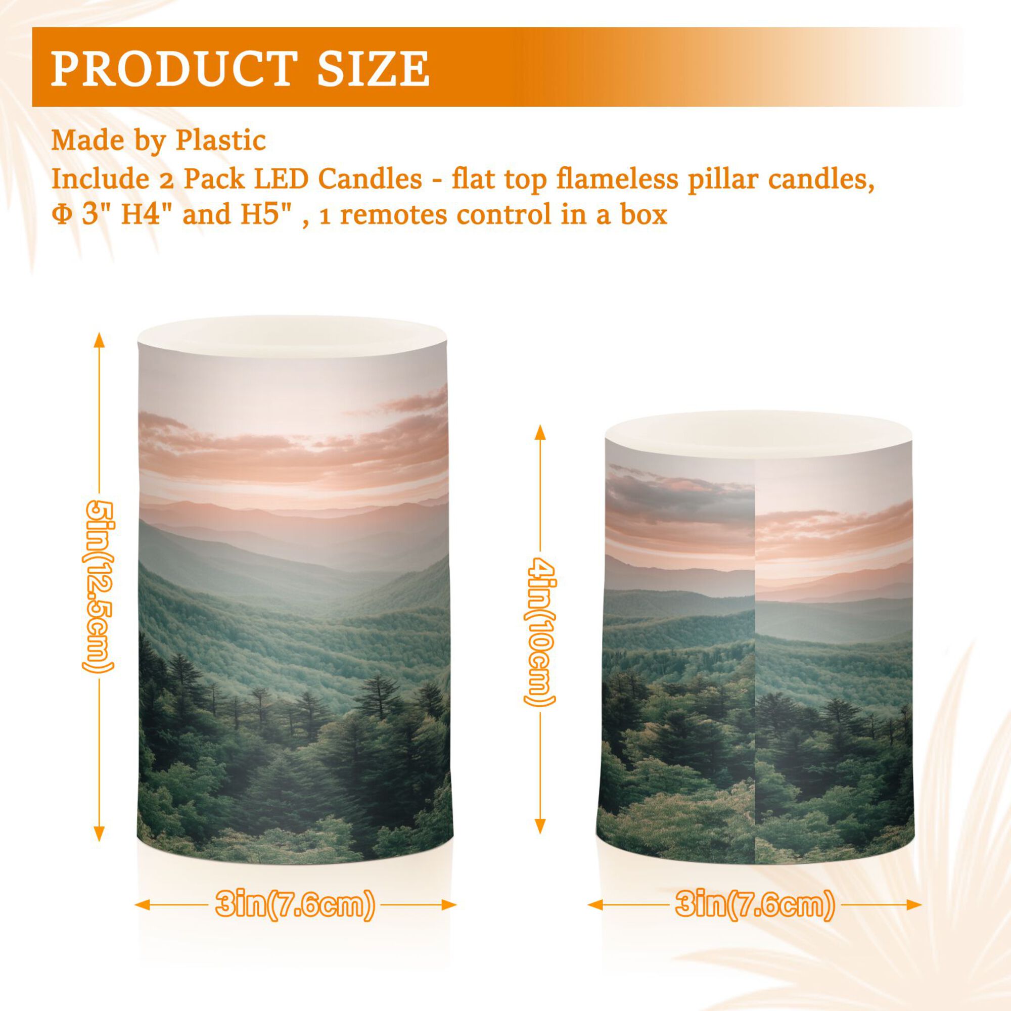 Yayeee Flameless Candles with Remote Flickering Battery Operated Multi Color Changing, Geometric Designs