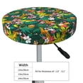 thumbnail image 2 of Uemuo Cute Tribal Leopards Pattern Round Bar Stool Seat Covers Washable Stool Cushion Slipcover Elastic Bar Chair Covers-13 inch, 2 of 7