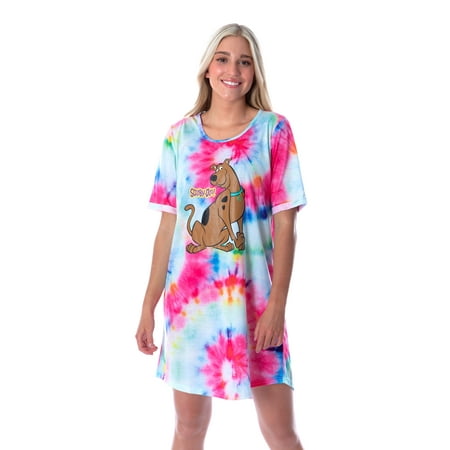 

Scooby-Doo Women s Cartoon Graphic Tie Dye Nightgown Sleep Shirt Pajama Small