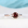 thumbnail image 4 of Natural garnet ring, gemstone ring, Sterling Silver Natural Garnet Ring, Girlfriend Wife Cut, January Birthstone, 14K Garnet Ring, Gold Ring, 4 of 5