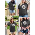 thumbnail image 5 of XCHQRTI Womens Daisy Tshirt Graphic Plus Size Casual Shirt Oversized Short Sleeve Summer Flower Tops, 5 of 8