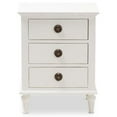 thumbnail image 3 of Baxton Studio SED2MCAL2Wa Venezia French-Inspired Rustic White Wash Wood 3-Drawer Nightstand, 3 of 8