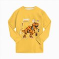 thumbnail image 4 of TOWED22 Toddler Boy Girl Fall Winter Clothes 2Pcs Long Sleeve Print Round Neck Pullover Sweatshirt Sweatpants Cozy Outfit Set(Yellow,6-7 Y), 4 of 7
