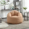 thumbnail image 6 of BSHTI 40"Bedding Bean Bag Sofa Chair,High Pressure Foam Bean Bag Chair,Adult Material with Padded Foam Padding Compressed Bean Bag With Footrest-Tan, 6 of 27