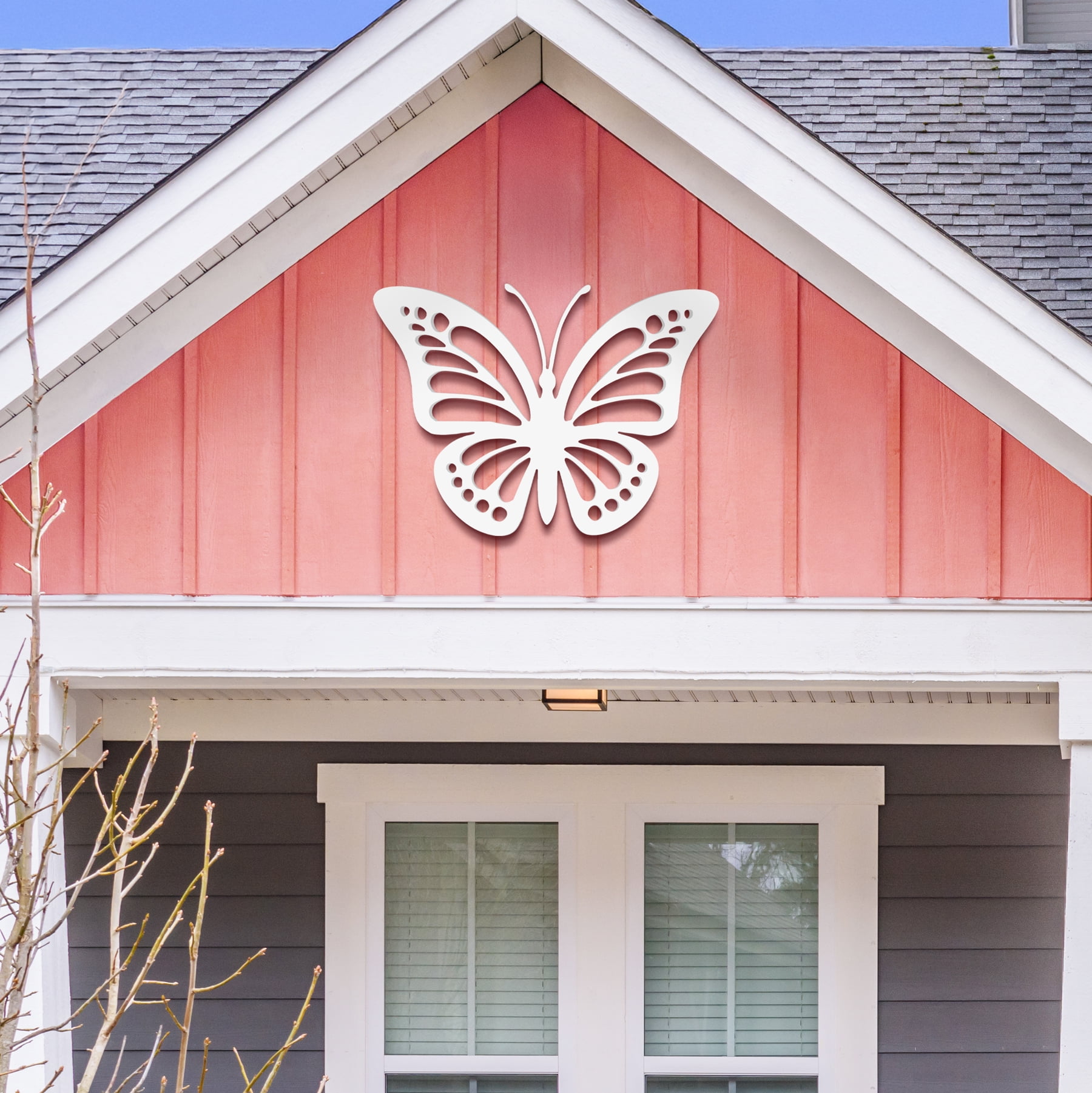 JennyGems Outdoor Butterfly Wall Decor – PVC Butterfly Hanging Sculpture for Garden Yard, Patio, Shed, Fence, Balcony, Weatherproof Inside Outside Sign, 4 Foot