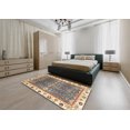 thumbnail image 4 of Ahgly Company Indoor Rectangle Abstract Coffee Brown Oriental Area Rugs, 5' x 7', 4 of 6