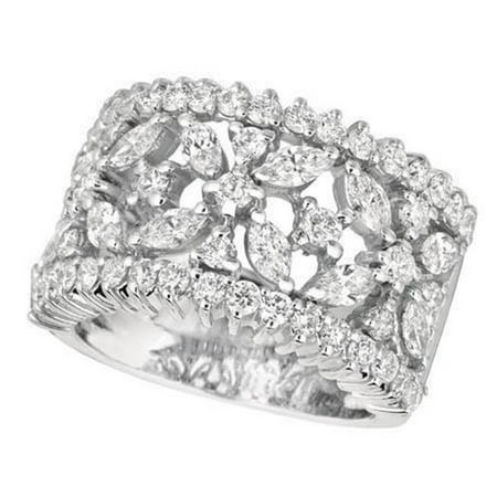Harry Chad Enterprises 7176 2.34 CT Eternity Band Solid Gold 18K Prong Setting Round & Marquise Diamond