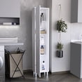 thumbnail image 2 of 70.90 in Tall White Broom Closet with Broom Hangers and Five Shelves | Fits Home Storage, Tidy Living Space, 2 of 7