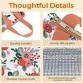 thumbnail image 4 of Pioneer Flower Floral Print Pattern Insulated Lunch Bag for Women & Adults,Large Portable Soft Cooler Lunch Bag,Thermal Food Storage Tote with Pearl Cotton,8.66L,8.75x5.75x9.5 Inch, 4 of 6