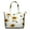 White Daisy Green, variant on White Sunflower Seed Leaf Pattern Travel Tote Bags for Women Carry On,Large Weekender Bags for Women Travel,Multi Functional Duffle Bag for Work,Shopping,Sports