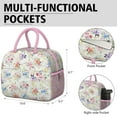 thumbnail image 6 of Flower Lunch Bag for Women Men Reusable Insulated Lunch Bags, Leakproof Cooler Food Lunch Tote Bag, Large Capacity Lunch Box for Work School Travel Picnic, 6 of 7